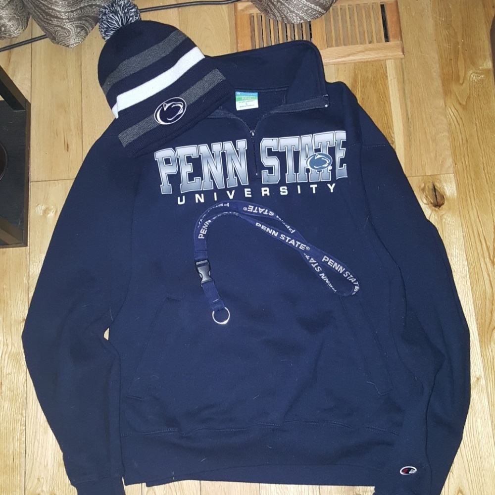 Penn State Sweatshirt with hat and lanyard